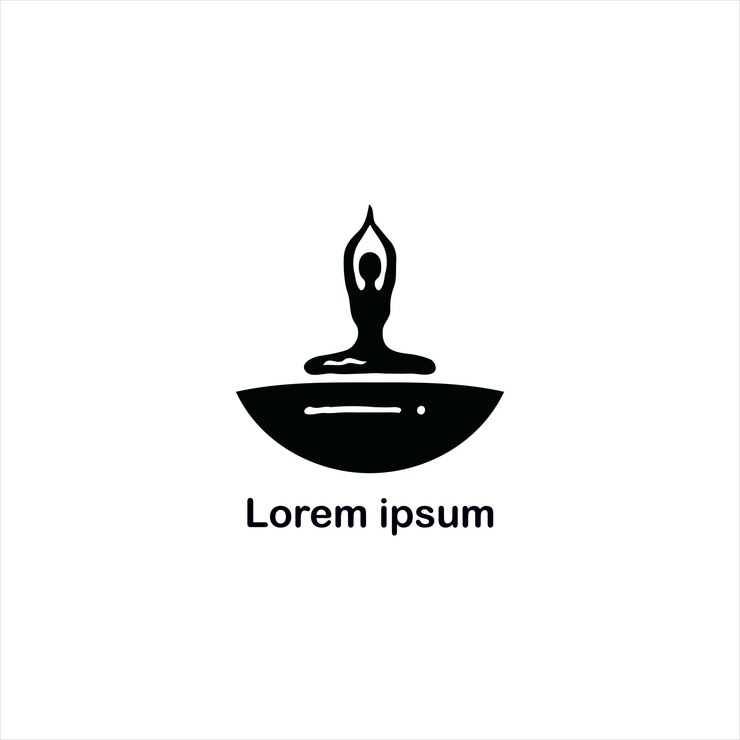 un diseño de logotipo de yoga