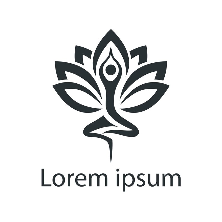 un diseño de logotipo de yoga