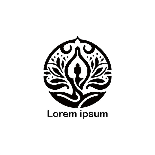 un diseño de logotipo de yoga