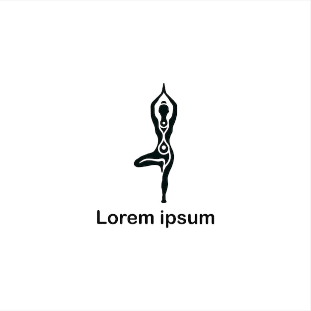 un diseño de logotipo de yoga.