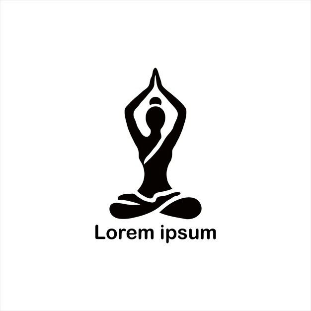 un diseño de logotipo de yoga