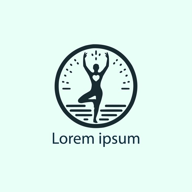 Un diseño de logotipo de yoga