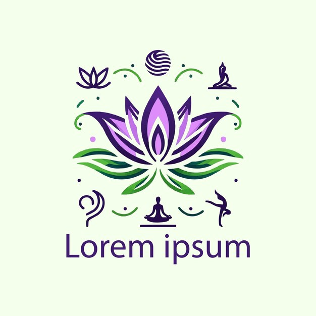 Un diseño de logotipo de yoga