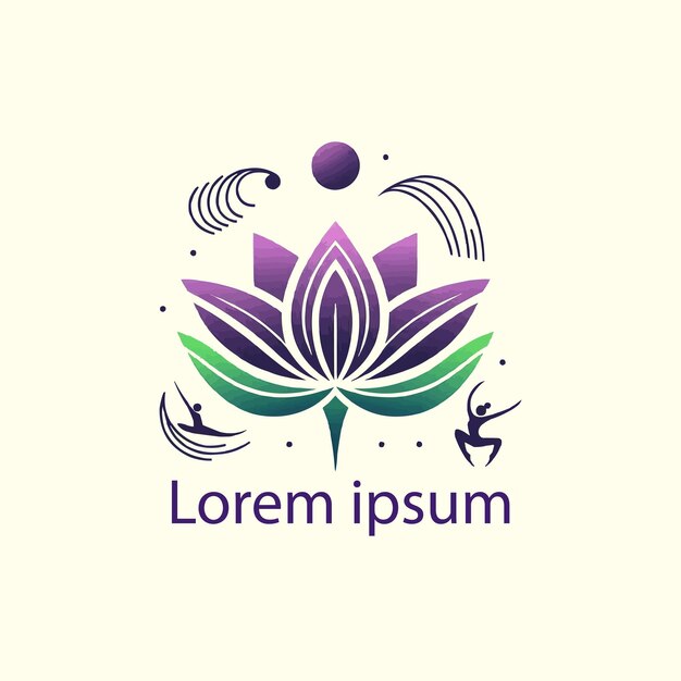 Un diseño de logotipo de yoga