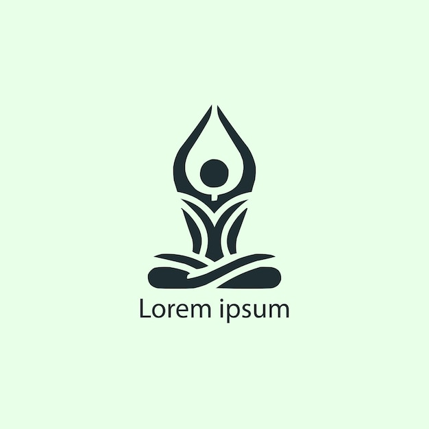 Un diseño de logotipo de yoga.