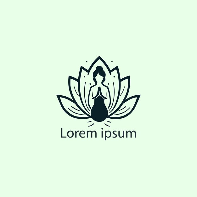 Un diseño de logotipo de yoga.