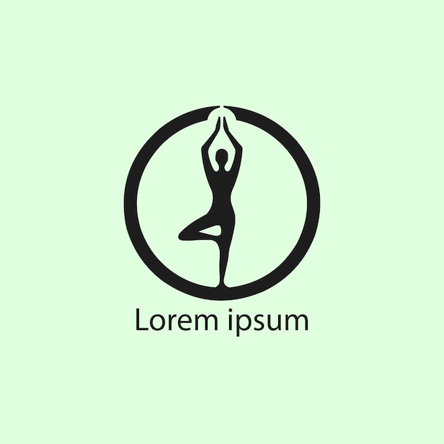 Un diseño de logotipo de yoga.