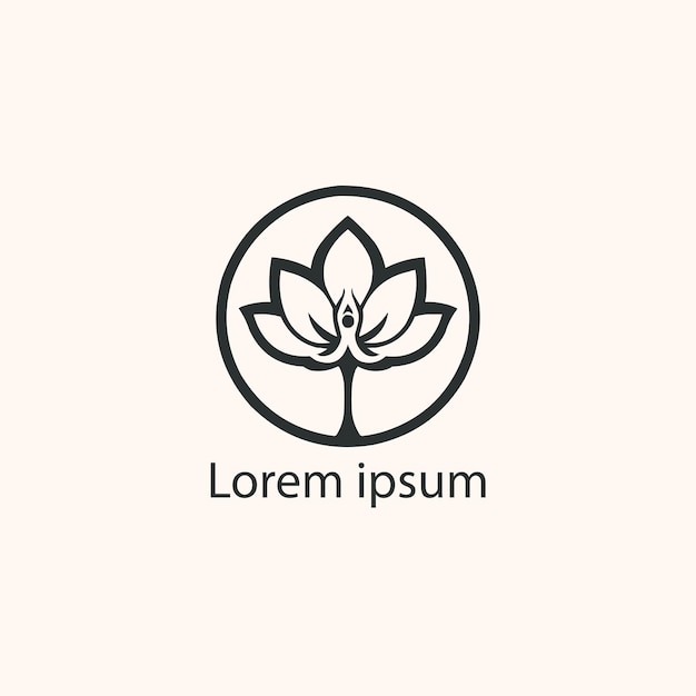 Un diseño de logotipo de yoga.