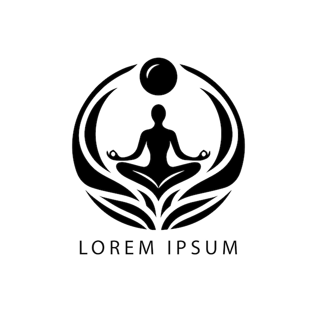 Un diseño de logotipo de yoga