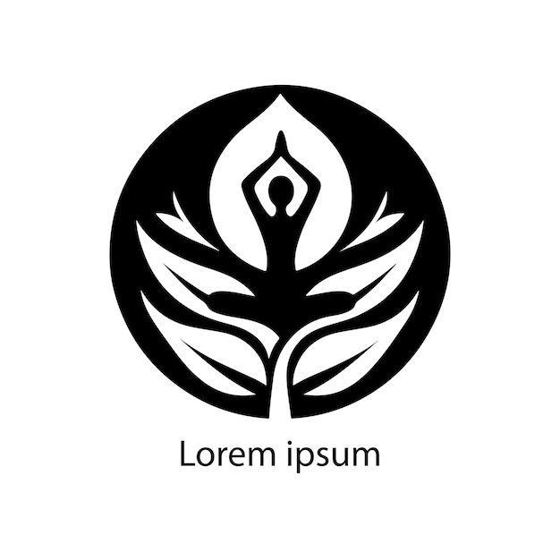 Un diseño de logotipo de yoga.