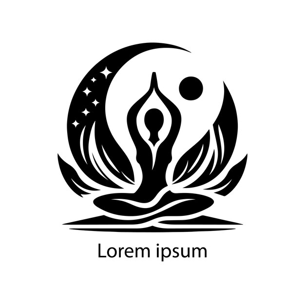 Un diseño de logotipo de yoga