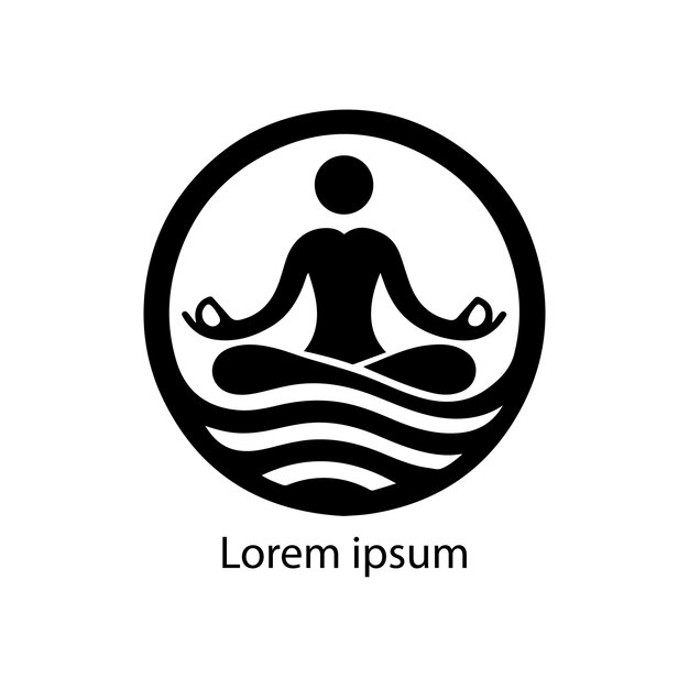 Un diseño de logotipo de yoga.