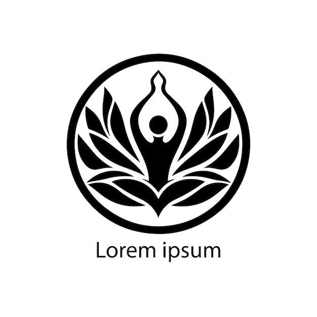Un diseño de logotipo de yoga.