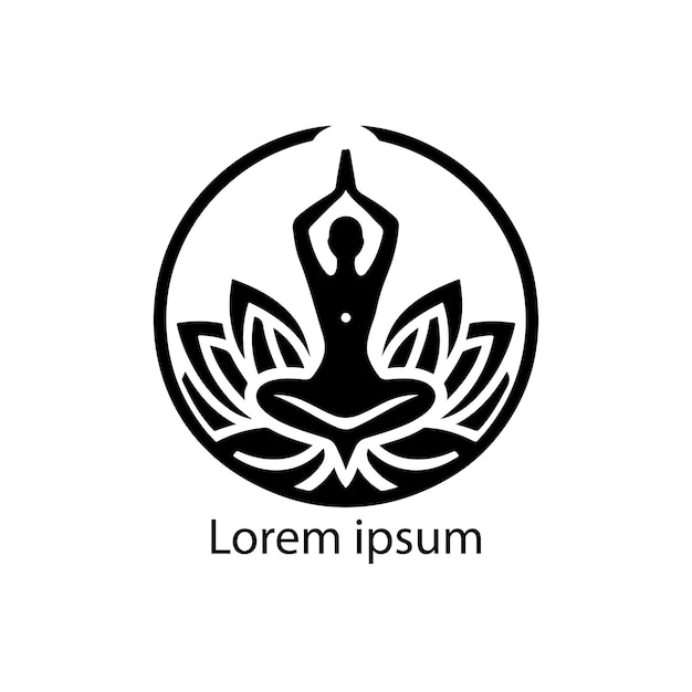Un diseño de logotipo de yoga