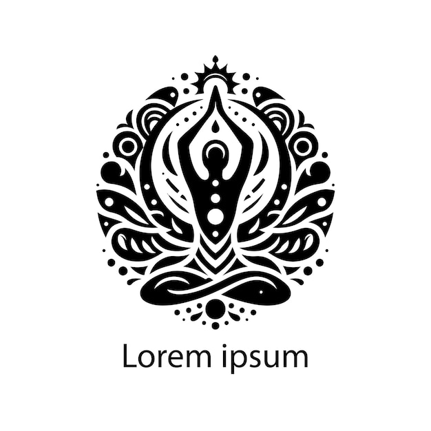 Un diseño de logotipo de yoga.