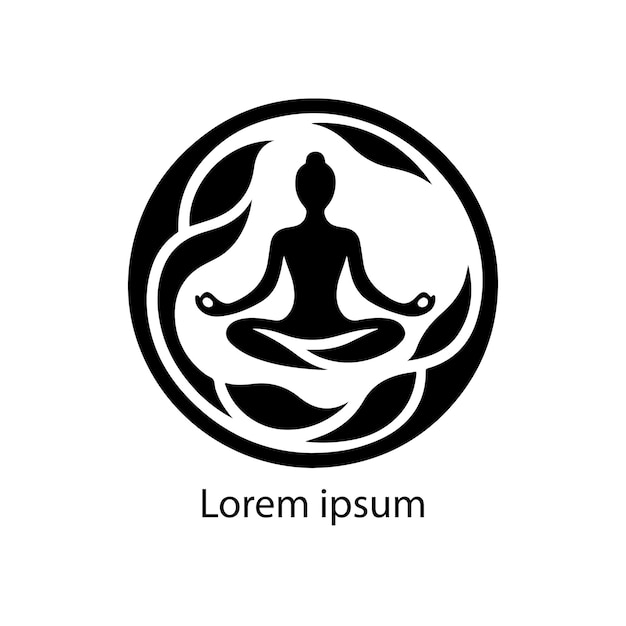 un diseño de logotipo de yoga