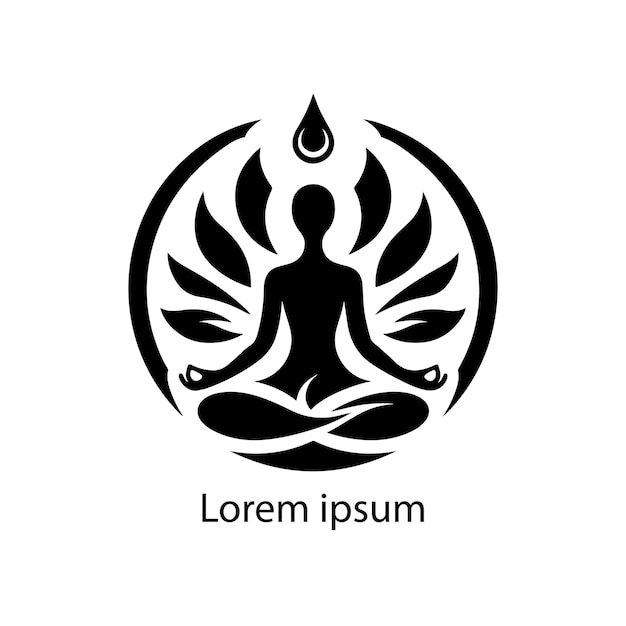 un diseño de logotipo de yoga