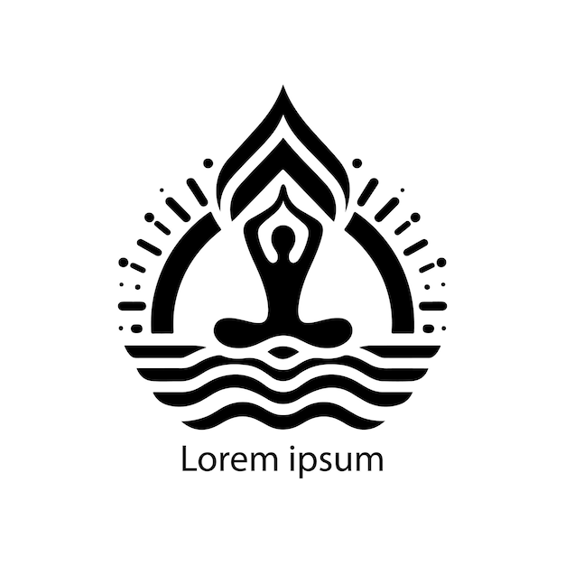 un diseño de logotipo de yoga