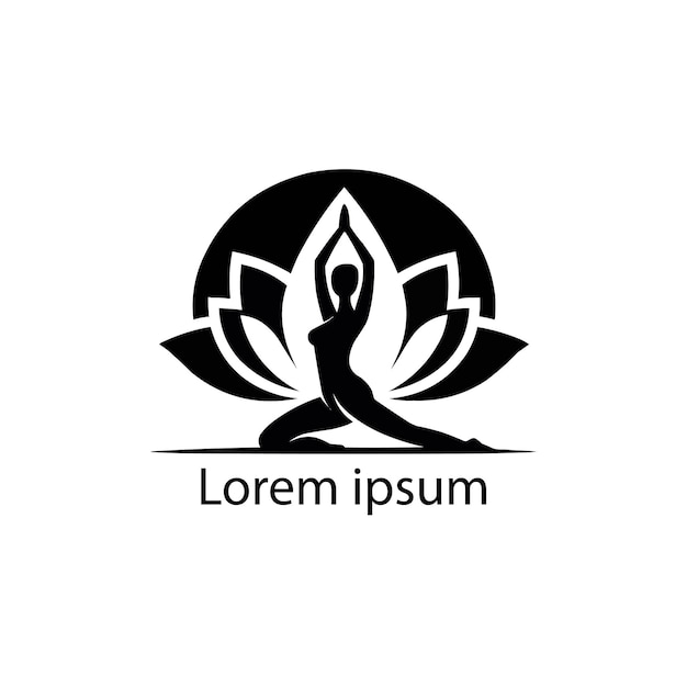 un diseño de logotipo de yoga