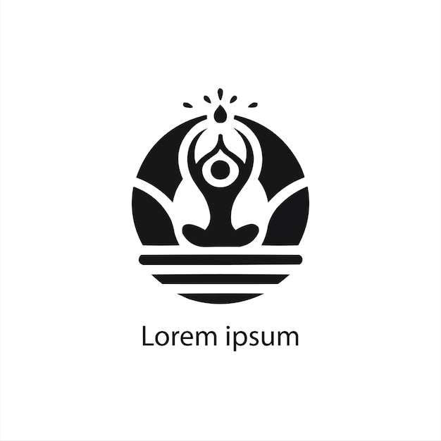 Un diseño de logotipo de yoga