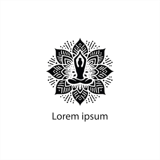 un diseño de logotipo de yoga