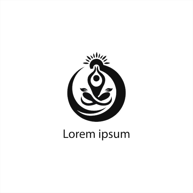Un diseño de logotipo de yoga