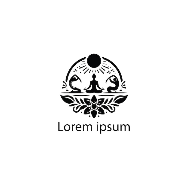 un diseño de logotipo de yoga