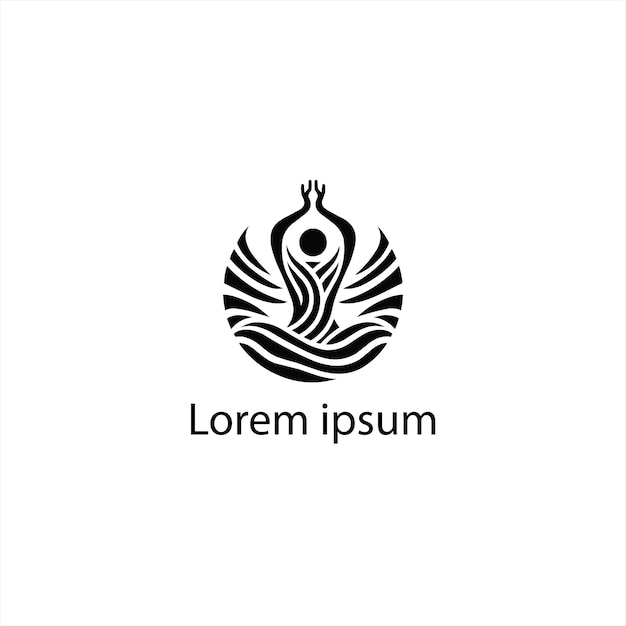 Un diseño de logotipo de yoga