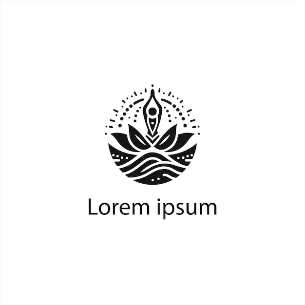 Un diseño de logotipo de yoga