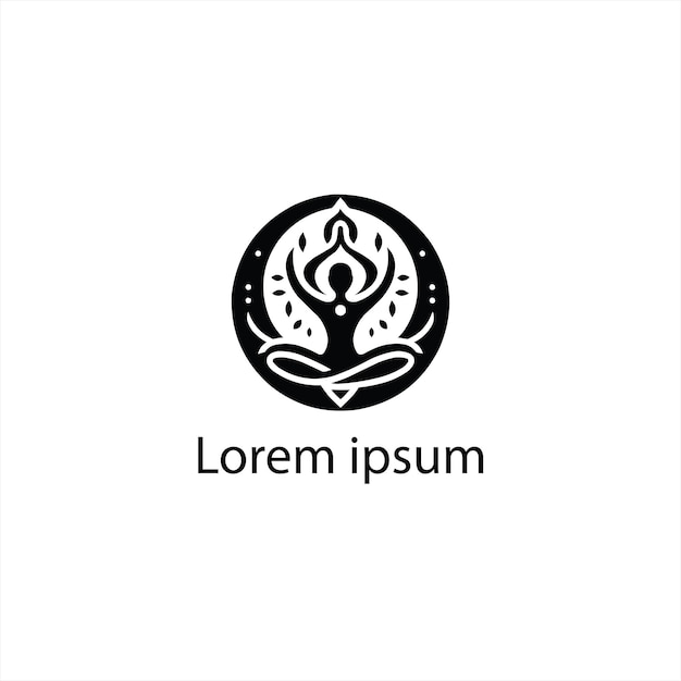 Un diseño de logotipo de yoga