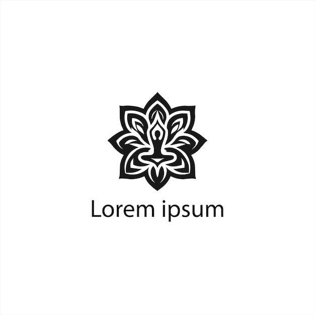 Un diseño de logotipo de yoga