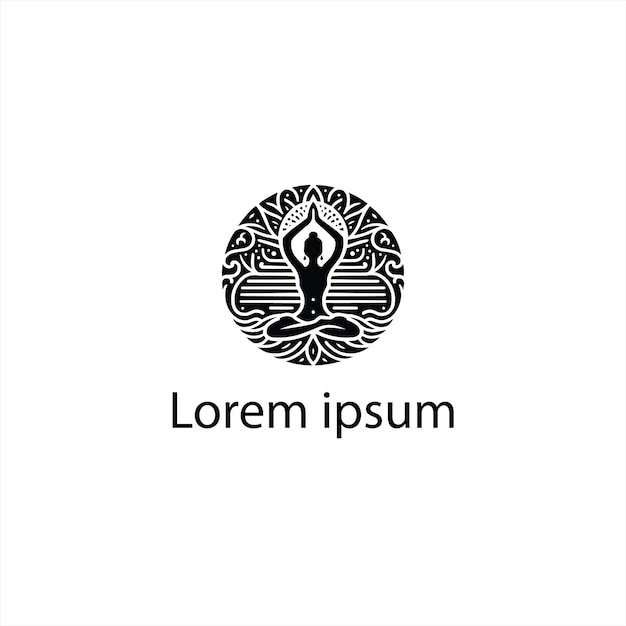 Un diseño de logotipo de yoga