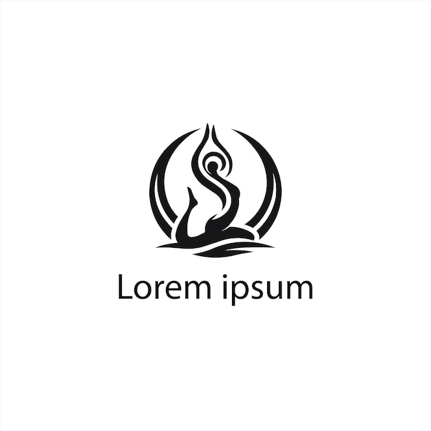 Un diseño de logotipo de yoga