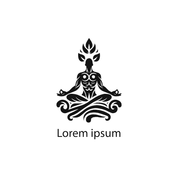 Un diseño de logotipo de yoga