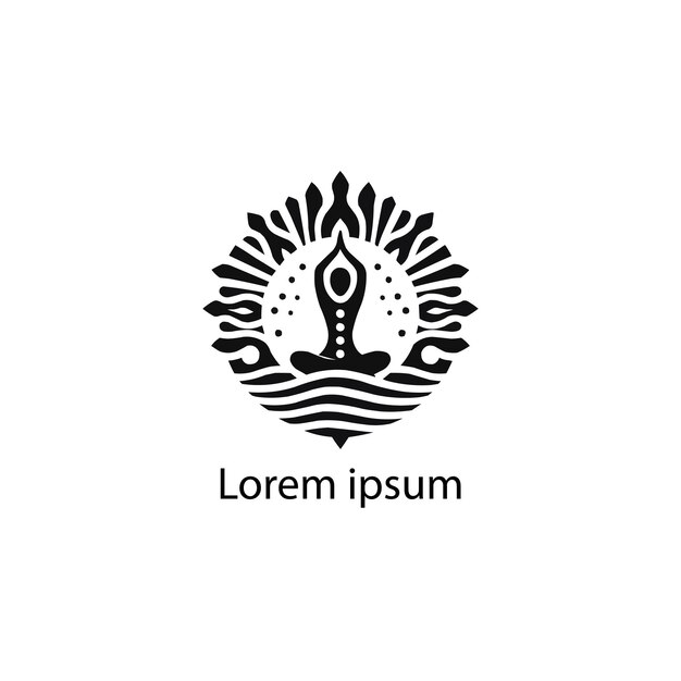 Un diseño de logotipo de yoga