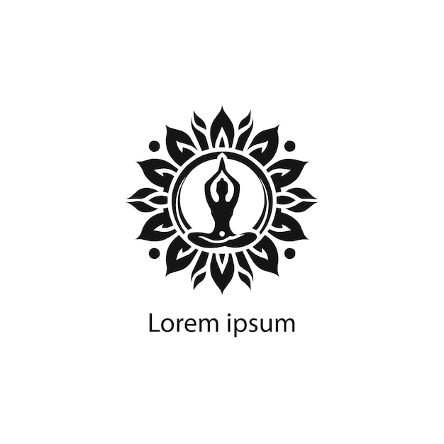 Un diseño de logotipo de yoga