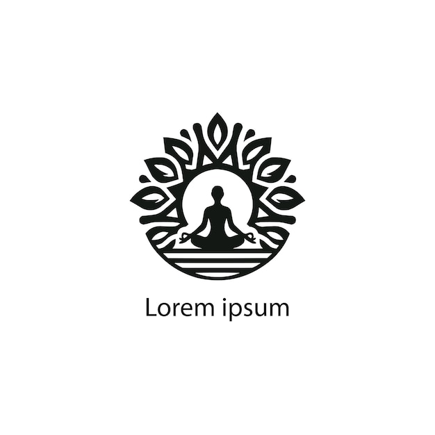 Un diseño de logotipo de yoga