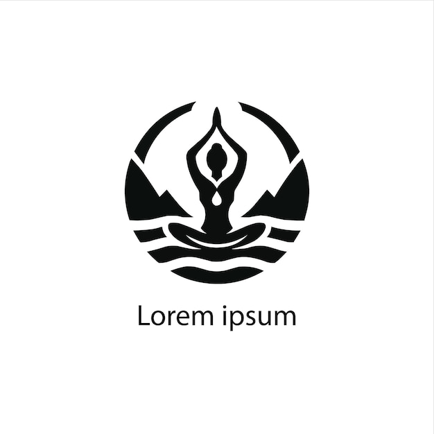 Un diseño de logotipo de yoga
