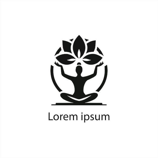Un diseño de logotipo de yoga