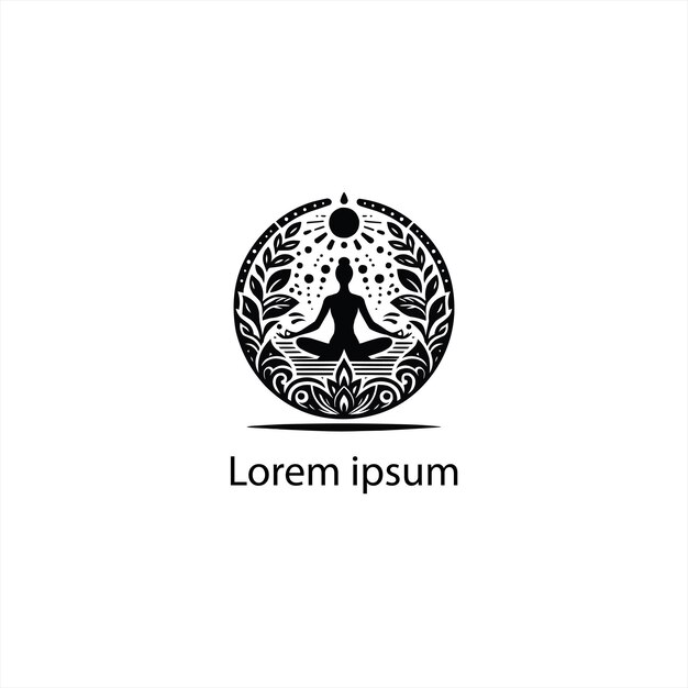 Un diseño de logotipo de yoga