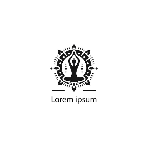 Un diseño de logotipo de yoga