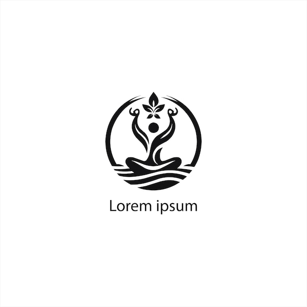 Un diseño de logotipo de yoga