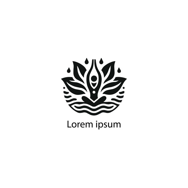 Un diseño de logotipo de yoga