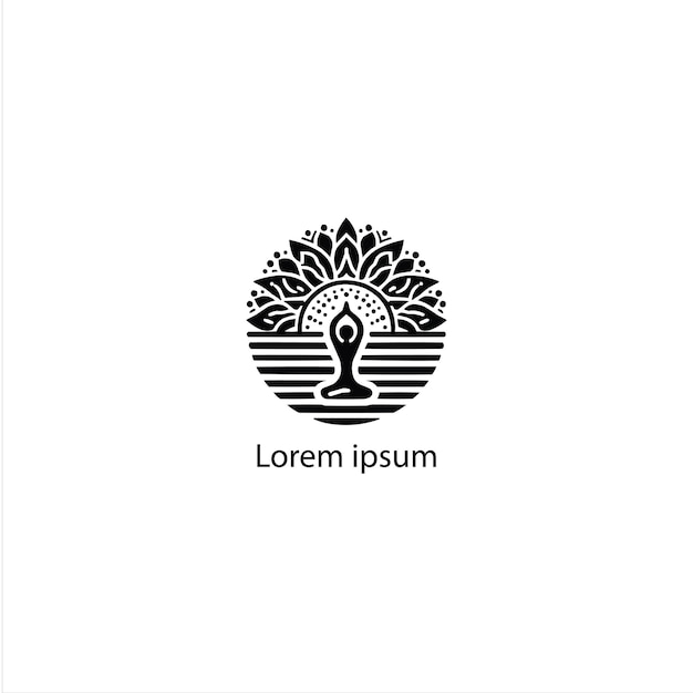 Un diseño de logotipo de yoga