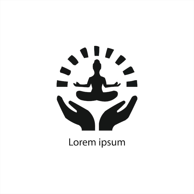 un diseño de logotipo de yoga