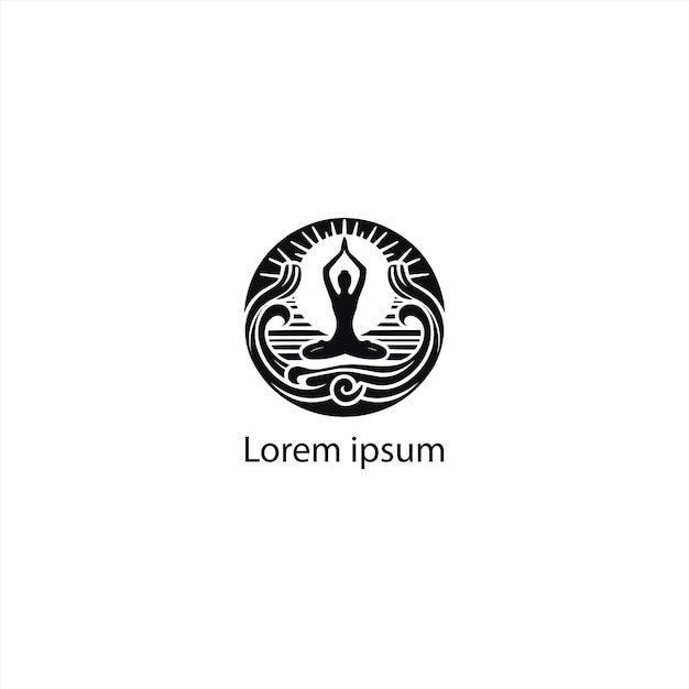 Un diseño de logotipo de yoga