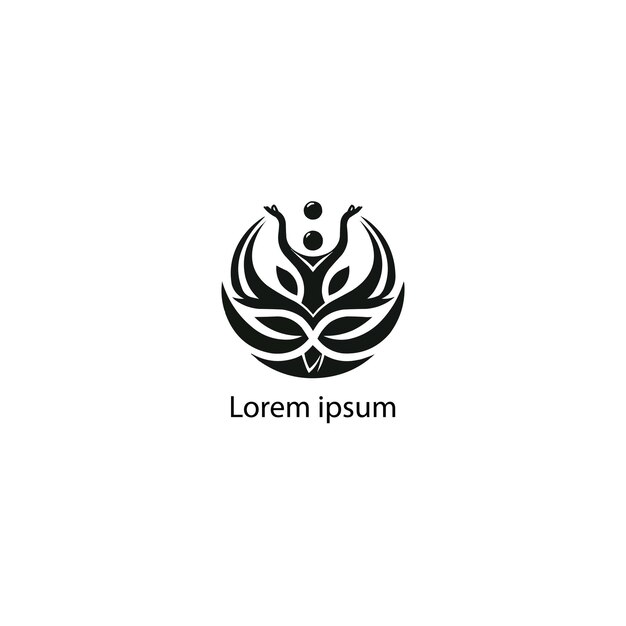 Un diseño de logotipo de yoga