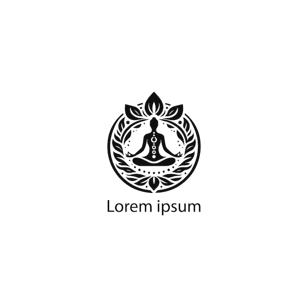 Un diseño de logotipo de yoga
