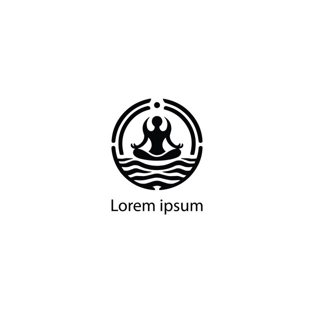 Un diseño de logotipo de yoga