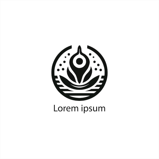 Un diseño de logotipo de yoga